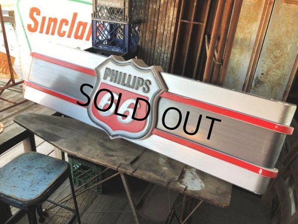 画像16: 【店舗引き取り限定】 Vintage Advertising Phillips 66 Gas Station Lighted Display Sign Huge ! (B653) (16)