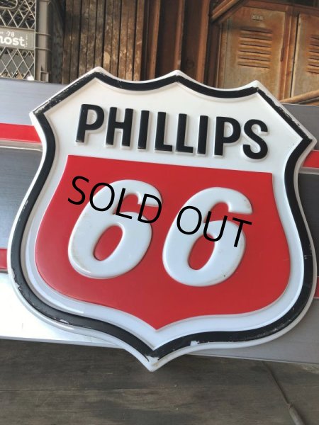 画像2: 【店舗引き取り限定】 Vintage Advertising Phillips 66 Gas Station Lighted Display Sign Huge ! (B653) (2)