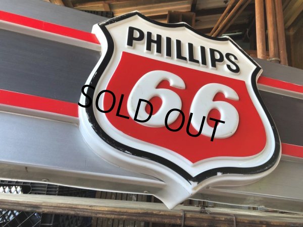 画像9: 【店舗引き取り限定】 Vintage Advertising Phillips 66 Gas Station Lighted Display Sign Huge ! (B653) (9)