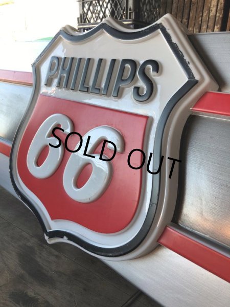 画像4: 【店舗引き取り限定】 Vintage Advertising Phillips 66 Gas Station Lighted Display Sign Huge ! (B653) (4)