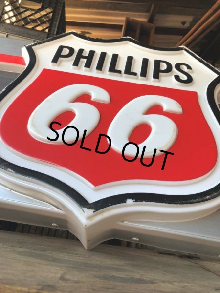 画像5: 【店舗引き取り限定】 Vintage Advertising Phillips 66 Gas Station Lighted Display Sign Huge ! (B653) (5)