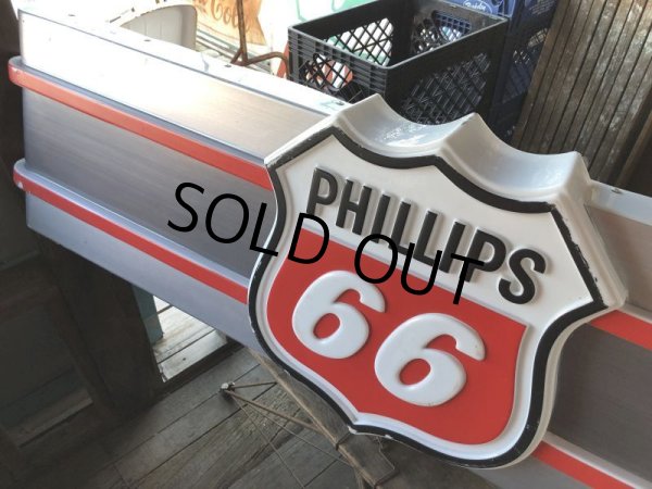 画像7: 【店舗引き取り限定】 Vintage Advertising Phillips 66 Gas Station Lighted Display Sign Huge ! (B653) (7)