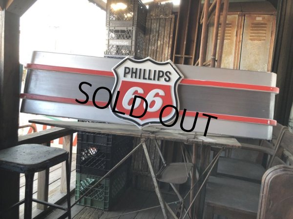 画像1: 【店舗引き取り限定】 Vintage Advertising Phillips 66 Gas Station Lighted Display Sign Huge ! (B653) (1)