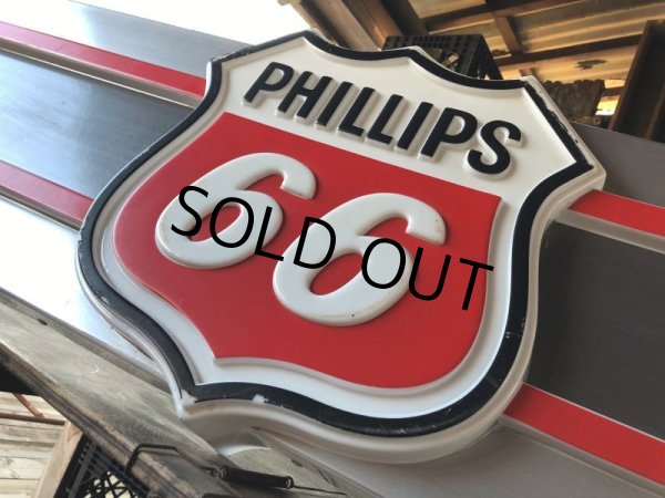 画像10: 【店舗引き取り限定】 Vintage Advertising Phillips 66 Gas Station Lighted Display Sign Huge ! (B653) (10)