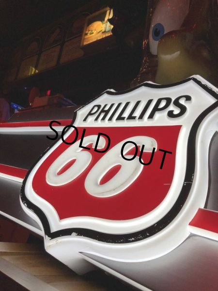 画像31: 【店舗引き取り限定】 Vintage Advertising Phillips 66 Gas Station Lighted Display Sign Huge ! (B653) (31)