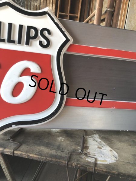 画像14: 【店舗引き取り限定】 Vintage Advertising Phillips 66 Gas Station Lighted Display Sign Huge ! (B653) (14)