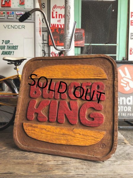 画像9: 70s Vintage Burger King Old Logo Restauraunt Store Display Sign (T616) (9)