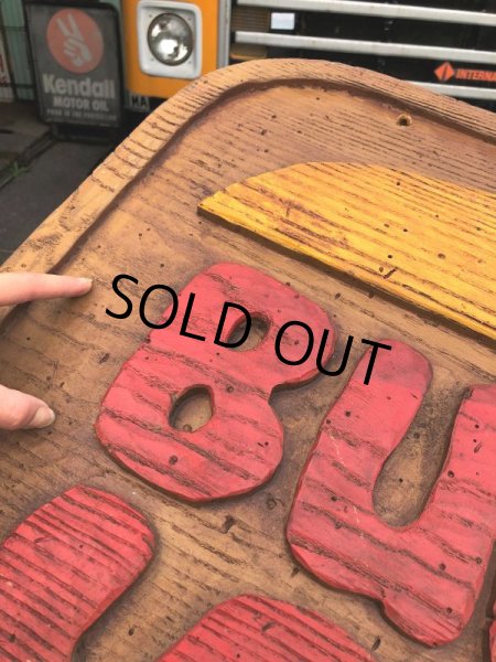 画像11: 70s Vintage Burger King Old Logo Restauraunt Store Display Sign (T616) (11)