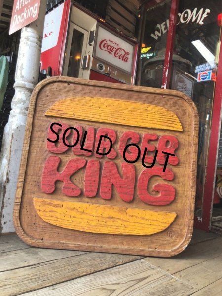 画像13: 70s Vintage Burger King Old Logo Restauraunt Store Display Sign (T616) (13)