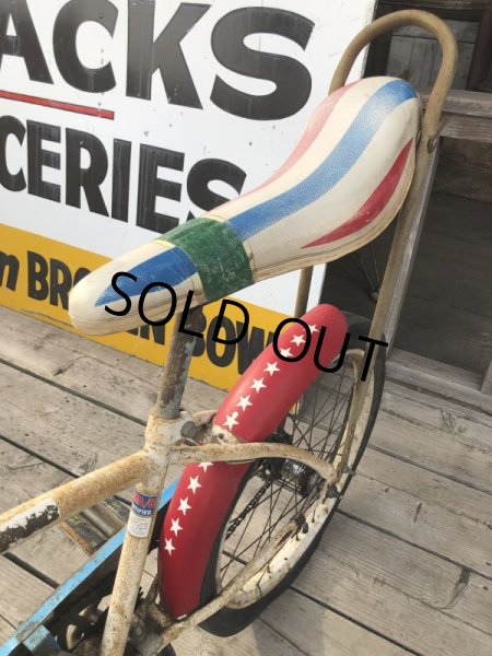 画像14:  【店舗引き取り限定】1970s Vintage Huffy Stars & Stripes Boys Banana Seat Bike (B725) (14)