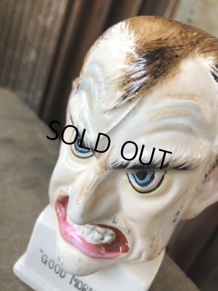 画像9: Vintage Angry Man Good morning Ceramic Statue Made in Japan (B741) (9)