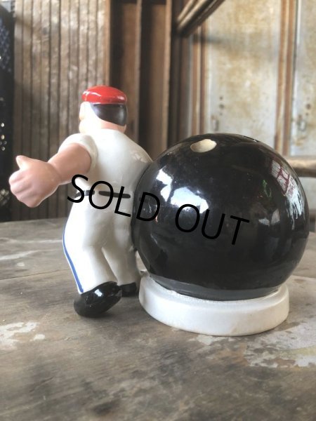 画像6: Vintage Bowling Ceramic Coin Bank SPARE MONEY (B740) (6)