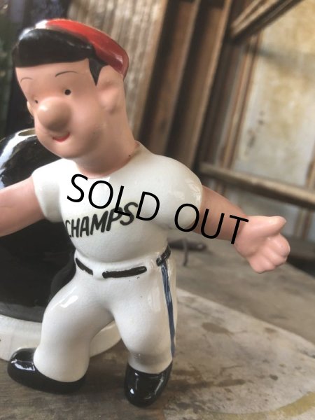 画像9: Vintage Bowling Ceramic Coin Bank SPARE MONEY (B740) (9)