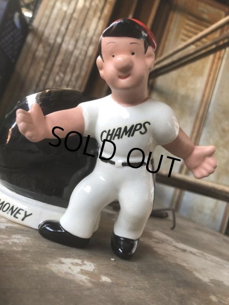 画像2: Vintage Bowling Ceramic Coin Bank SPARE MONEY (B740) (2)