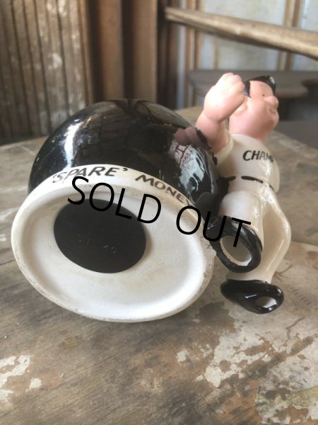 画像8: Vintage Bowling Ceramic Coin Bank SPARE MONEY (B740) (8)