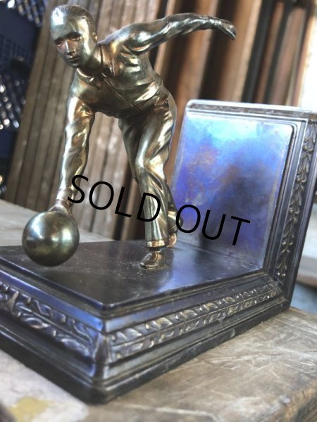 画像13: Vintage Brass Metal Bookends Bowling (B743) (13)