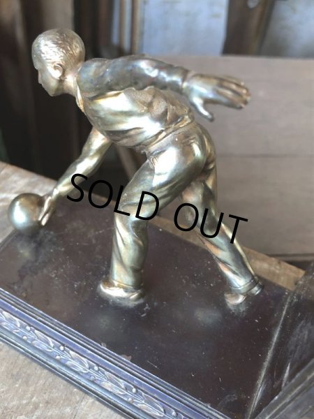 画像9: Vintage Brass Metal Bookends Bowling (B743) (9)