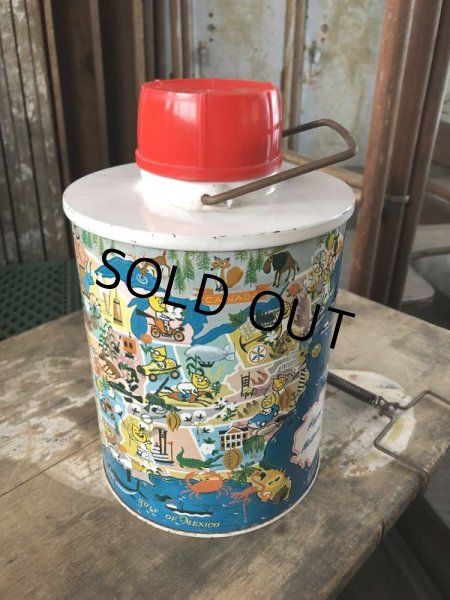 画像2: 60s Vintage Esso Advertising Happy Motoring! Thermos Bottle (B742)  (2)