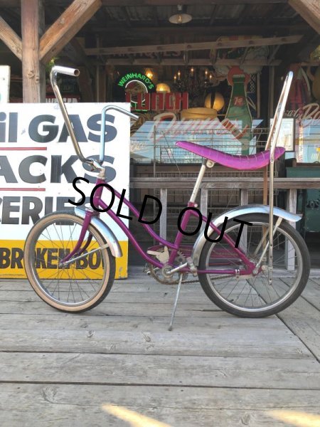 画像18:  【店舗引き取り限定】70s Vintage American Flyer Purple Muscle Bicycle 20" Bicycle (B766) (18)