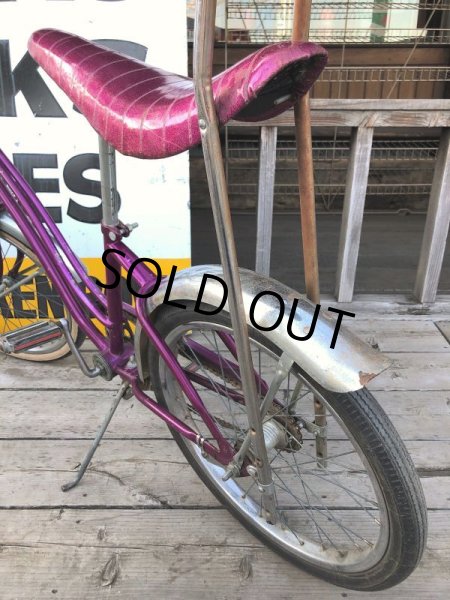 画像8:  【店舗引き取り限定】70s Vintage American Flyer Purple Muscle Bicycle 20" Bicycle (B766) (8)