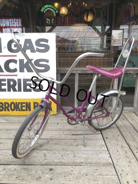 画像21:  【店舗引き取り限定】70s Vintage American Flyer Purple Muscle Bicycle 20" Bicycle (B766) (21)