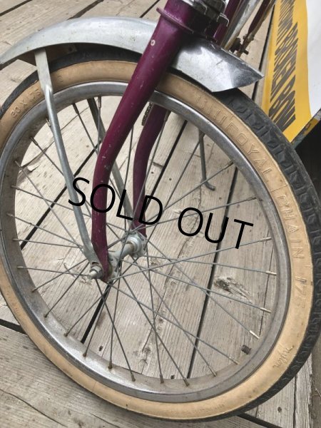 画像12:  【店舗引き取り限定】70s Vintage American Flyer Purple Muscle Bicycle 20" Bicycle (B766) (12)