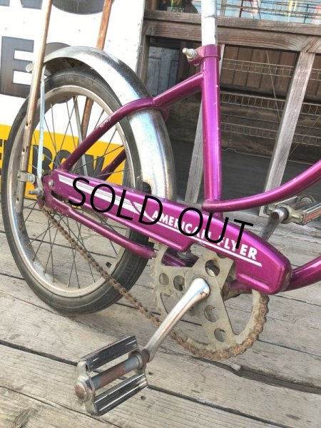 画像4:  【店舗引き取り限定】70s Vintage American Flyer Purple Muscle Bicycle 20" Bicycle (B766) (4)