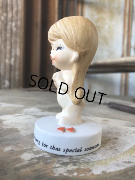 画像7: 70s Vintage Kim Casali LOVE IS FOR SHARING Ceramic Figurine (B772) (7)