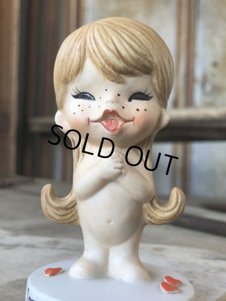 画像4: 70s Vintage Kim Casali LOVE IS FOR SHARING Ceramic Figurine (B772) (4)