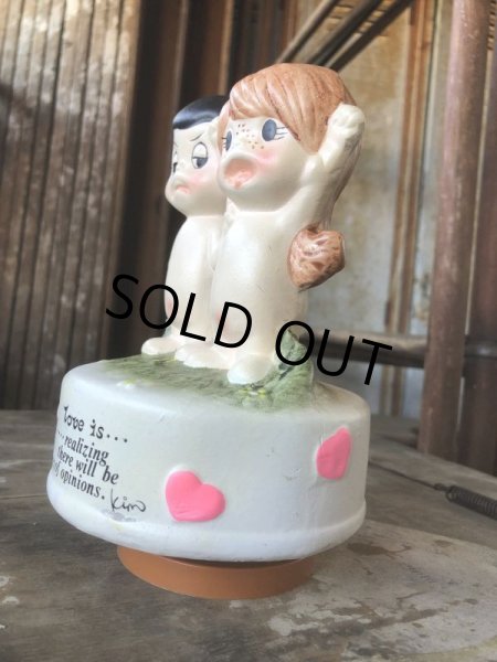 画像6: 70s Vintage Kim Casali LOVE IS FOR SHARING Ceramic Music box (B775) (6)