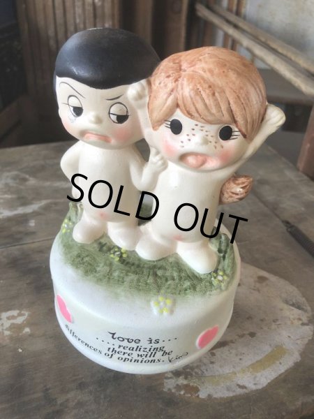 画像4: 70s Vintage Kim Casali LOVE IS FOR SHARING Ceramic Music box (B775) (4)