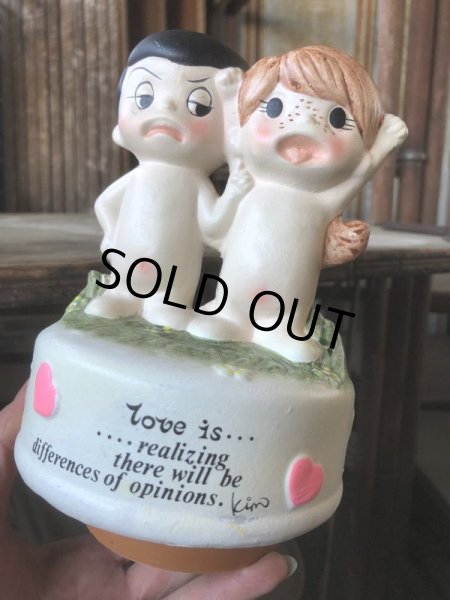 画像10: 70s Vintage Kim Casali LOVE IS FOR SHARING Ceramic Music box (B775) (10)