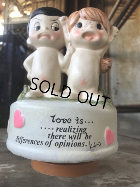 画像9: 70s Vintage Kim Casali LOVE IS FOR SHARING Ceramic Music box (B775) (9)