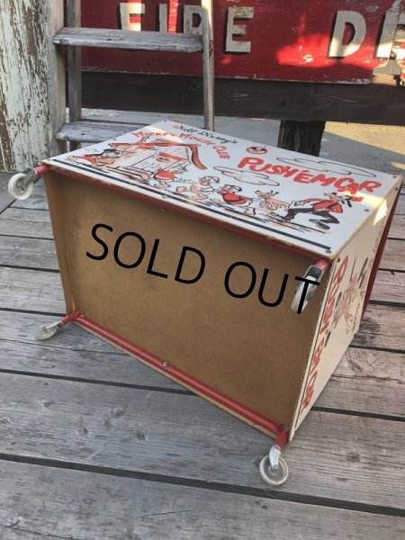 画像12: 50s Vintage Disney Mickey Mouse Club Push'Em Car Toy Box (B778) (12)
