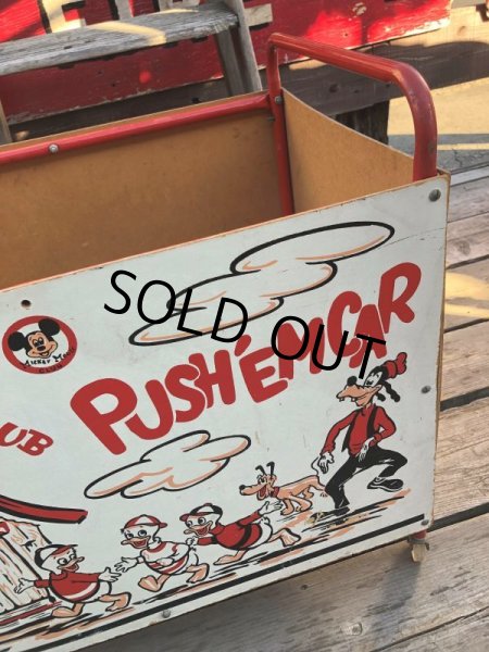 画像19: 50s Vintage Disney Mickey Mouse Club Push'Em Car Toy Box (B778) (19)