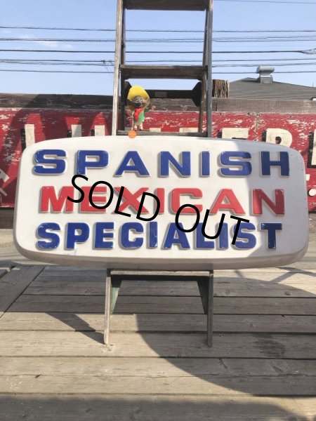 画像18: Vintage Advertising SPANISH MEXICAN SPECIALIST Store Display Sign (B779) (18)