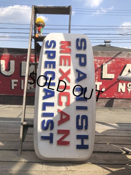 画像20: Vintage Advertising SPANISH MEXICAN SPECIALIST Store Display Sign (B779) (20)