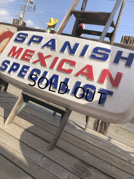 画像19: Vintage Advertising SPANISH MEXICAN SPECIALIST Store Display Sign (B779) (19)