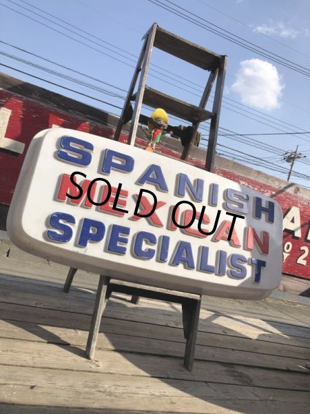 画像17: Vintage Advertising SPANISH MEXICAN SPECIALIST Store Display Sign (B779) (17)