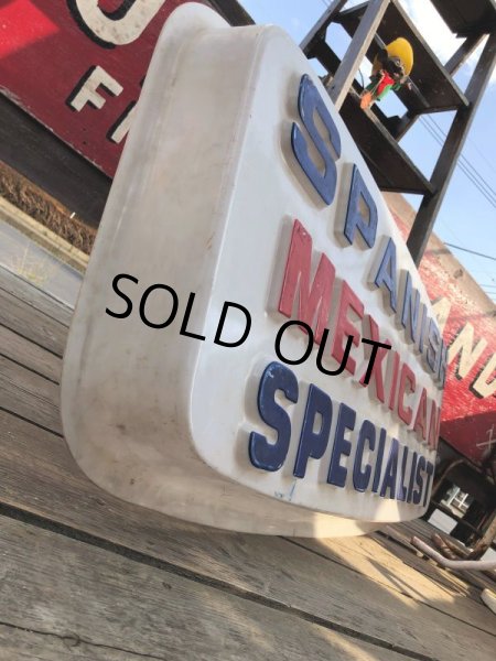 画像3: Vintage Advertising SPANISH MEXICAN SPECIALIST Store Display Sign (B779) (3)