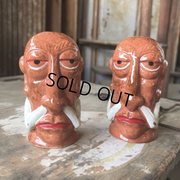 画像2:  Vintage Hawaiiana Bali Hai Shelter Island Restaurant Mr. Bali Hai Tiki S&P Shaker (B787) (2)