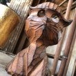 画像5: Vintage Hawaiiana Tiki Cat Wooden Candle Holder (B781) (5)
