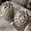 画像9: Vintage Hawaiiane Pineapple Brass Meta Bookends Matching Pair (B782) (9)