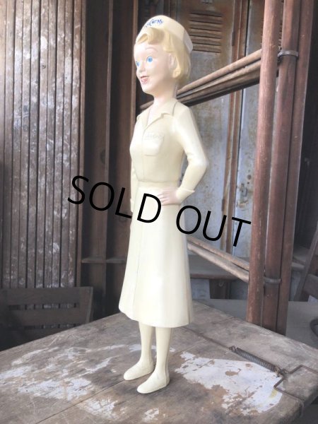 画像6: 50s Vintage Advertising Miss Curity Counter Display Statue Figure 48cm (B798) (6)