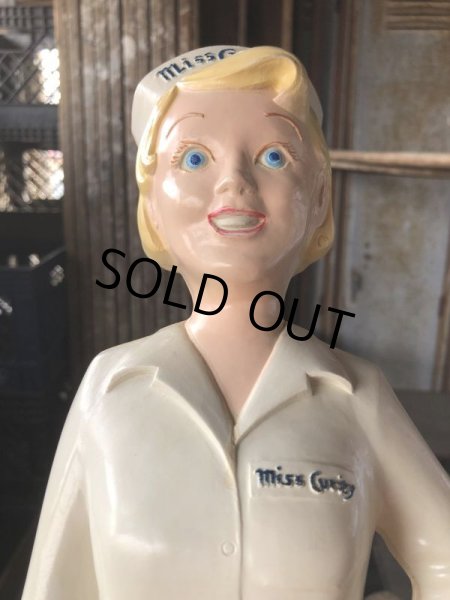 画像19: 50s Vintage Advertising Miss Curity Counter Display Statue Figure 53cm (B797) (19)
