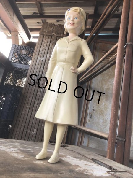 画像17: 50s Vintage Advertising Miss Curity Counter Display Statue Figure 48cm (B798) (17)