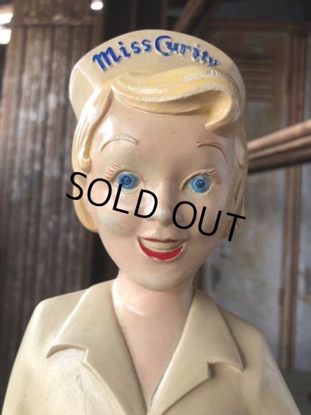 画像24: 50s Vintage Advertising Miss Curity Counter Display Statue Figure 48cm (B798) (24)