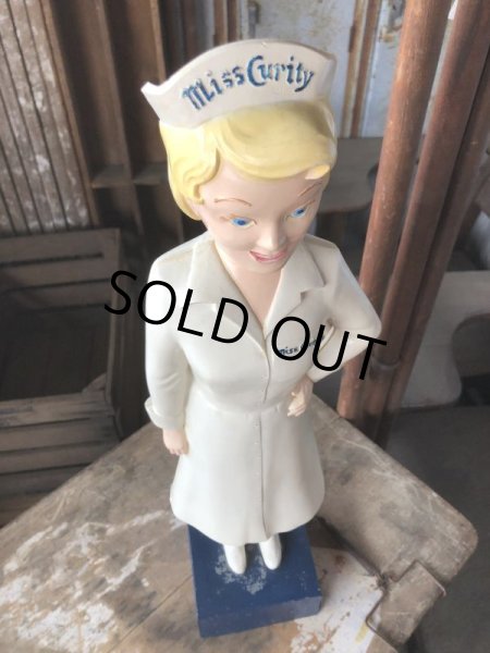 画像10: 50s Vintage Advertising Miss Curity Counter Display Statue Figure 53cm (B797) (10)