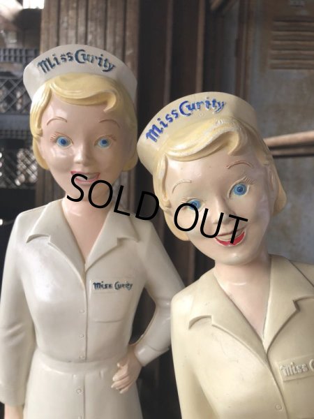 画像22: 50s Vintage Advertising Miss Curity Counter Display Statue Figure 53cm (B797) (22)