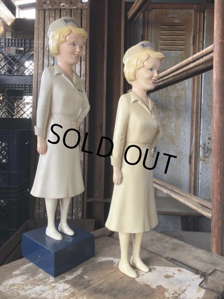 画像26: 50s Vintage Advertising Miss Curity Counter Display Statue Figure 53cm (B797) (26)